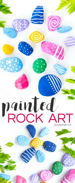 Painted Rock Art - Outdoor Craft Project - Typically Simple
