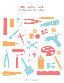 Free Download // Craft Supplies Vectors and PNG | Clipart ...