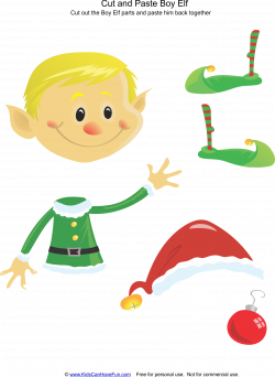 Cut and Paste Christmas Boy Elf activity http://www.kidscanhavefun ...