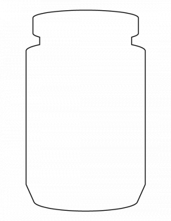 Jar pattern. Use the printable outline for crafts, creating stencils ...