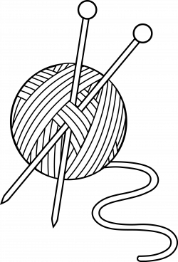 Black and White Knitting Set - Free Clip Art