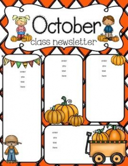 October newsletter freebie | Kindergarten | Classroom ...