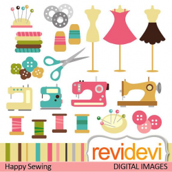 Sewing clipart Commercial use - sewing machine, mannequin ...