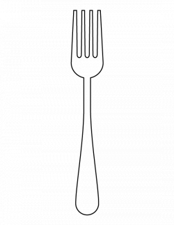 Fork pattern. Use the printable outline for crafts, creating ...