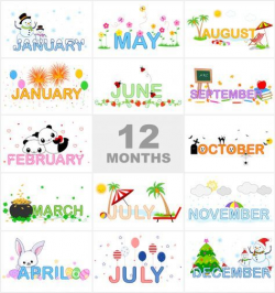 Months of the Year Printable Visual Aid | anything | Months ...