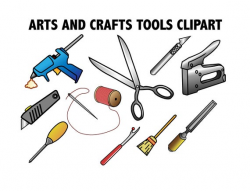 Arts & Crafts Tools CLIPART - crafting and hobby icons, Printable DIY  images, etsy store clipart, art supplies, do it yourself