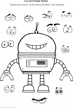 Cut and Paste Robot Worksheet http://www.kidscanhavefun.com/cut ...