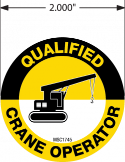 Qualified Crane Operator Hard Hat Emblem | MS Carita