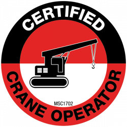 Certified Crane Operator Hard Hat Emblem | MS Carita