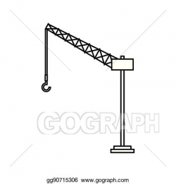 Vector Art - Tower crane service icon. Clipart Drawing ...