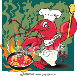 Vector Illustration - Crawfish chef. Stock Clip Art ...