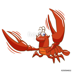 crayfish clipart cartoon