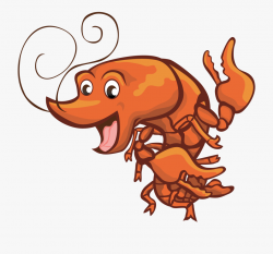Orange Happy Crawfish Clip Art - Mardi Gras Crawfish Clipart ...