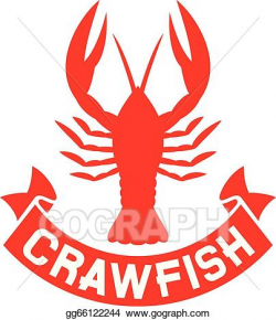 Vector Clipart - Crawfish label. Vector Illustration ...