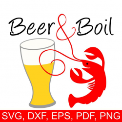 Crawfish Beer & Boil SVG File, Crawfish Boil Invite SVG, Printable Crawfish  Boil Invitation Clipart, Crawfish SVG, Crawfish and Beer invite