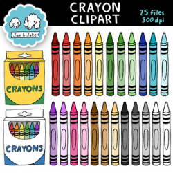 Crayon Clipart Includes Crayon Box - 22 Colors - Personal and Commercial  Use OK