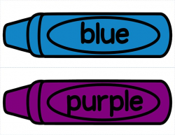Blue and purple crayons illustration, Crayon Blue Color ...