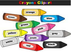 Crayon Clipart Color and B&W