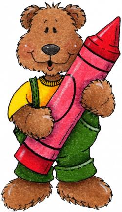 Teddy bear Paper School Clip art - Crayon Bear 461*800 transprent ...