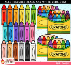 Crayons Clip Art | EDUCADORA | Clip art, Crayon themed ...