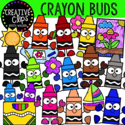 Crayon Buds Clipart {Creative Clips Clipart}