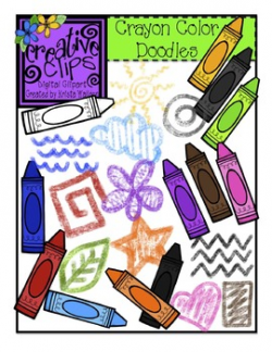 Crayon Color Doodles {Creative Clips Digital Clipart} | Fun ...