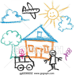 Vector Art - Kids draw . Clipart Drawing gg62089202 - GoGraph