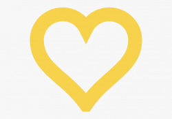 Gold Crayon Clip Art - Thick Heart Outline #98504 - Free ...