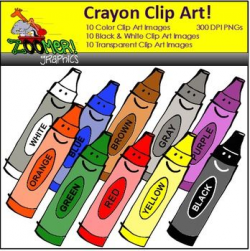 Happy Crayons Clipart | Zoomer Graphics Clipart | Red green ...