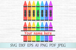 Crayon svg, Rainbow crayons SVG, Back to school svg, Crayon ...