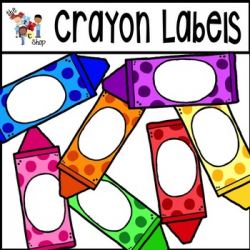 Crayon Labels Clipart Set
