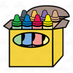 Open Crayon Box, with eight crayons