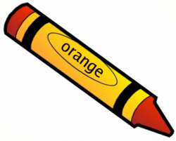 I see an orange crayon. Orange, orange all around. See the ...