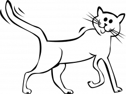 Clipart Black White Cat - Alternative Clipart Design •