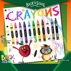 Colorful Rainbow Crayons Clipart, Cute Kawaii Apple and ...