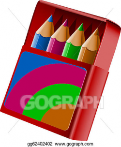 Vector Art - Box of crayons. Clipart Drawing gg62402402 ...