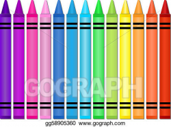 Vector Art - Crayons. Clipart Drawing gg58905360 - GoGraph
