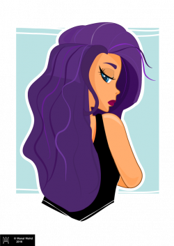 Character design .. Girl with purple hair | illustrator | Pinterest ...