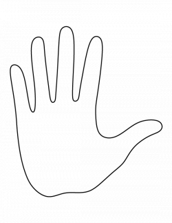 Handprint outline hand pattern use the printable outline for crafts ...
