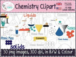 Chemistry Clipart ,black and white & colour png images