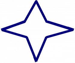 Blue Four-point Star Clip Art at Clker.com - vector clip art online ...
