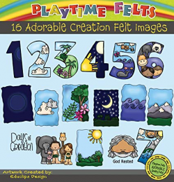 Days of Creation Felt Figures for Flannel Board Fun by Playtime Felts