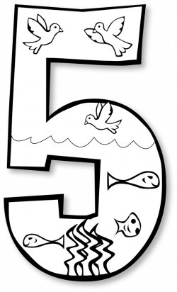 Creation Day Number Ge Black White Art Coloring Book 555px.png ...