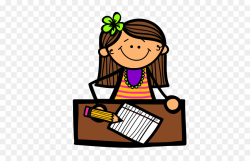 Writing Girl Child Clip art - Creative Cliparts png download - 589 ...