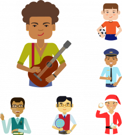 Profession Clip art - People of different professions creative ppt ...