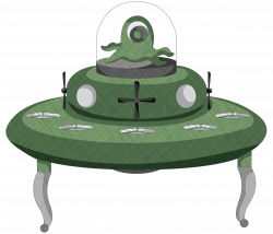 Alien UFO Spaceship - Vector Art, Drawing, Black and white ...