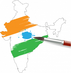 India Map Painting Clip art - Creative hand-drawn map 893*919 ...