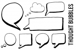 Speech and Thought Bubbles Clipart ~ Graphics ~ Creative Market