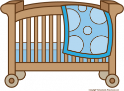Baby Shower Clipart, Baby Crib Cartoon - Warehousemold