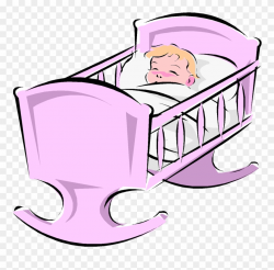 Малыши - Cartoon Baby In A Crib Clipart (#2103431) - PinClipart